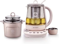 BUYDEEM K2693 Health Pot, Bouilloire électrique pour boissons de soins de santé avec verre épaissi, Cuiseur à infusion programmable entièrement automatique 9 en 1, 1,5 L, Rose.