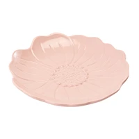 Way to Celebrate Assiette à hors-d'œuvre en céramique rose à motif floral, 19 cm x 18,3 cm x 2,5 cm, 1 pièce