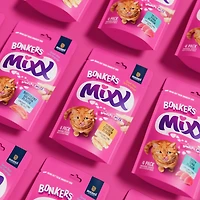 BONKERS™ Licky Tubes™, gâteries crémeuses pour chat à saveur de poulet, 4 tubes Emballage de 4 gâteries à saveur de poulet