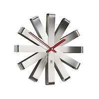 Ribbon Wall Clock 12In Steel