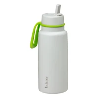 b.box - Gobelet isotherme à couvercle rabattable avec paille, grande bouteille d'eau durable pour adolescents et adultes, bouteille d'eau de voyage, isolation triple couche, sans BPA