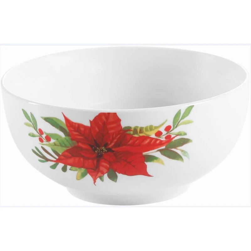 Gibson Home Magic Poinsettia Service de table 16 pièces en céramique fine