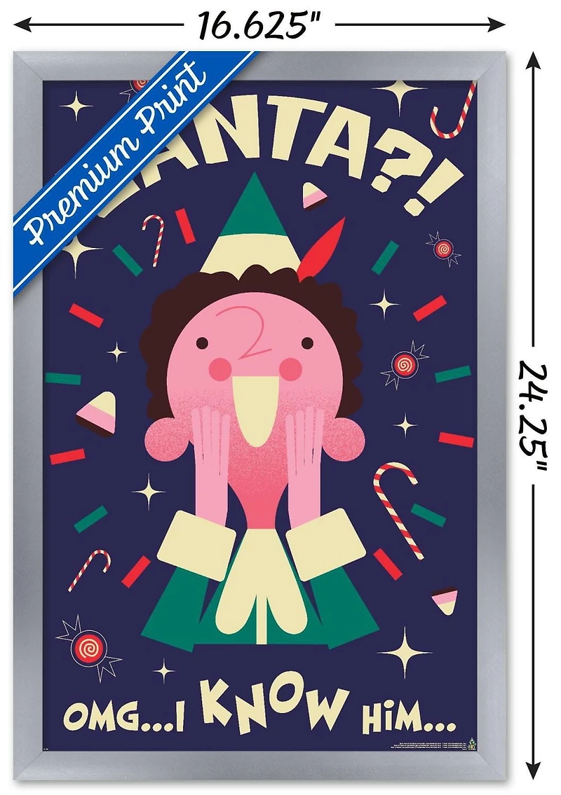 Elf - I Know Him Wall Poster, 14.725" x 22.375" Framed