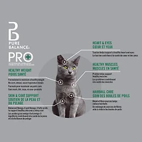 Pure Balance Pro+ Chat d’Intérieur Soin du Poids et Boules de Poils Recette Saumon et Riz Brun Nourriture sèche pour chat 100 g