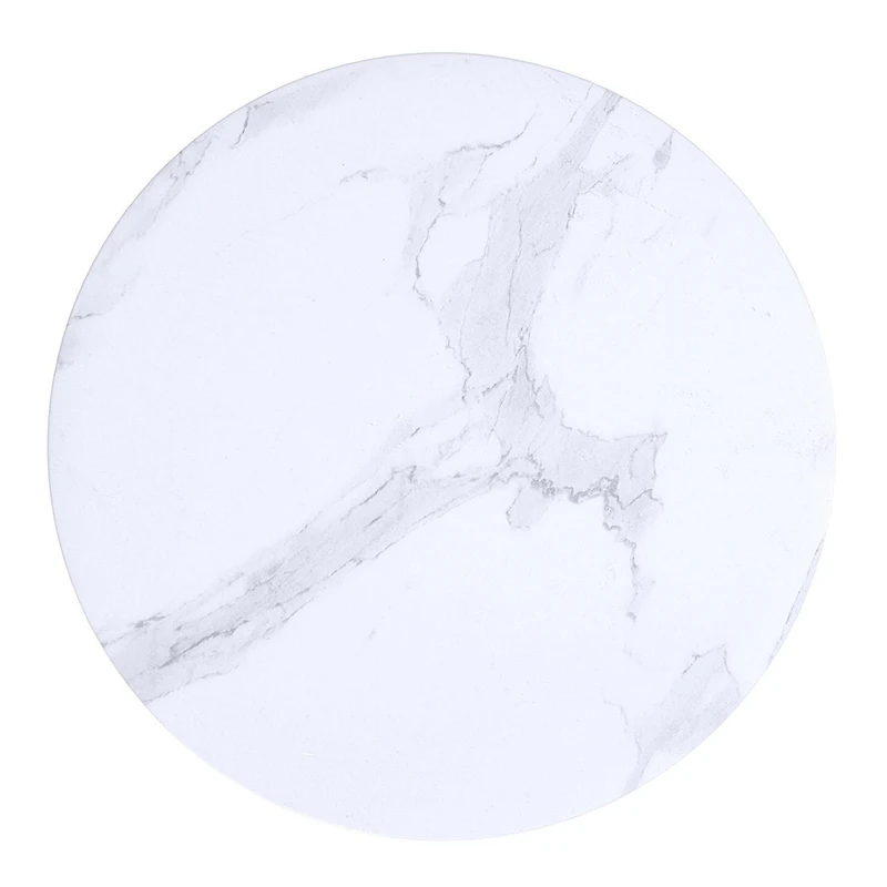 Table d'appoint ronde contemporaine avec fini en similimarbre