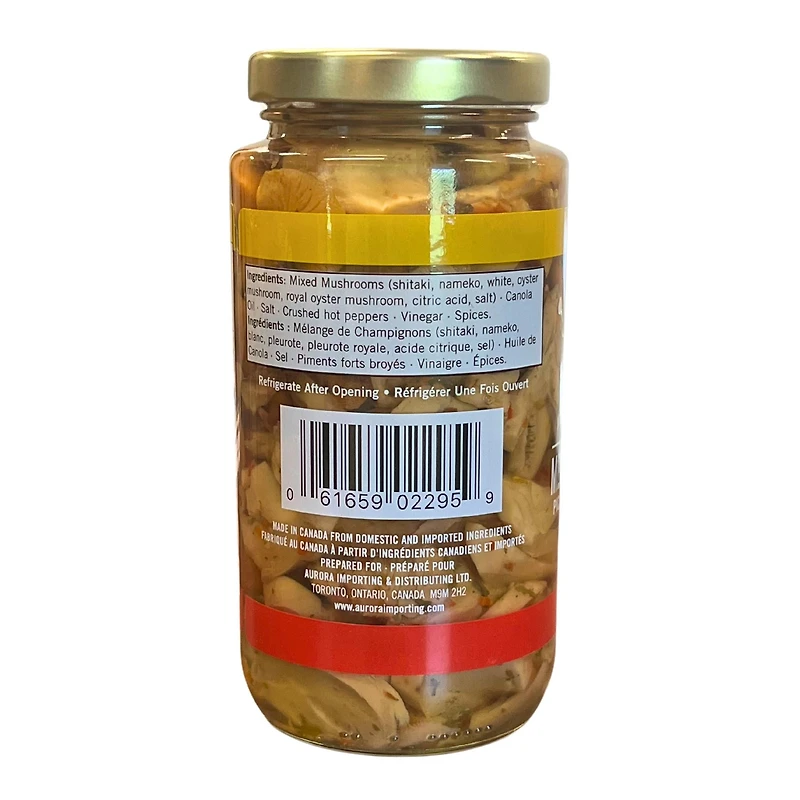Aurora Mélange De Champignons Chauds, 375mL Mariné à L'huile