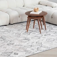Rug Branch Atlas Fractal Indoor Area Rug, Beige Grey, Modern - Living Room, Bedroom, Dining Room, and Kitchen