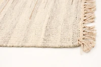 ECARPETGALLERY 5'0" x 8'0" Flat-weaves & Kilims Organica Hand Made Area Rug for Living Room, Dining Room and Bedroom in Ivory