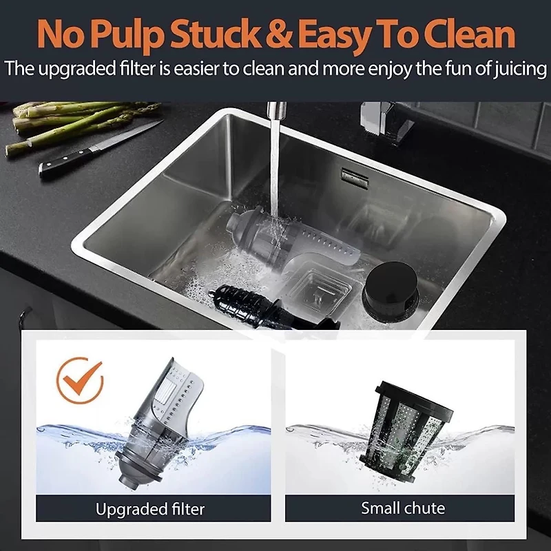 Presse-agrumes Aeitto HSJ-1521 à mastication à froid - Noir