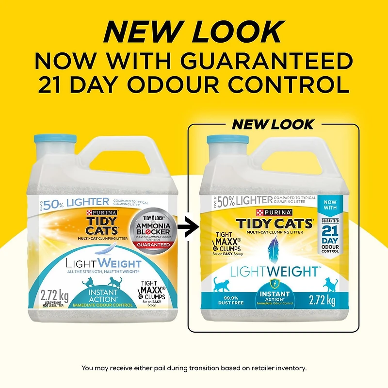 Tidy Cats LightWeight Instant Action Multi-Cat, Clumping Cat Litter 2.72 kg, 2.72 kg