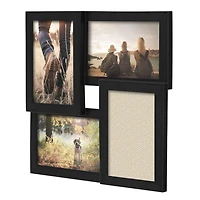 hometrends Parker Black Collage Picture Frame, Holds 4-4x6 photos