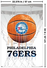 NBA Philadelphia 76ers - Drip Ball Wall Poster, 22.375" x 34"