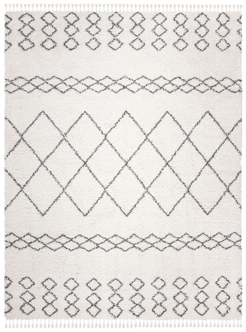 Safavieh Moroccan Fringe Scarlett Tapis Géométrique Shag