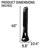 Ventilateur tour QuietSetMD HYF290BC Honeywell – Pièce entière, 40 po, 8 vitesses, Noir