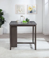 Table à hauteur de comptoir en marbre K-Living Pheony avec rangement et 2 tabourets de bar