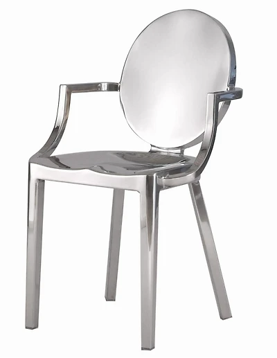 Plata Decor Fauteuil Kong en aluminium poli
