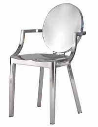 Plata Decor Fauteuil Kong en aluminium poli