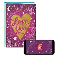 Hallmark Personalized Video Love Card, Romantic Birthday Card, Anniversary Card—Love You (Record Your Own Video Greeting)