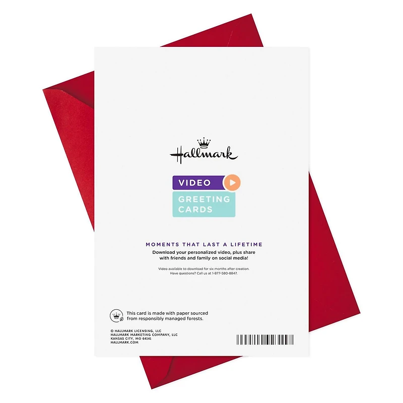Carte Hallmark avec vidéo à personnaliser pour un époux, une épouse, un copain, une copine – Saint-Valentin ou anniversaire (Beurre d'arachides et gelée, enregistrez votre propre message vidéo)