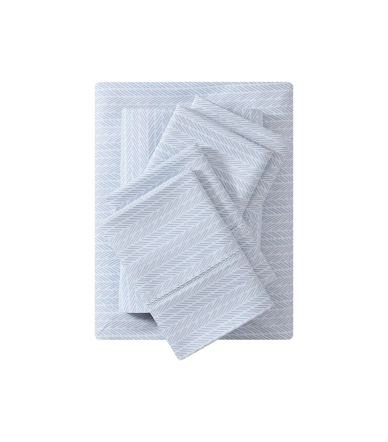 SOCIAL STANDARD by sanctuary 6 Piece Sheet Set, Recycled Microfiber, Wrinkle Resistant, Eco Friendly and Easy Care, Available Sizes: D,Q and K
