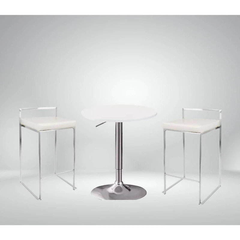 Tabouret de bar sans dossier Salem – Design élégant avec pieds chromés et revêtement en PU, ajout moderne et élégant à n'importe quelle cuisine ou bar