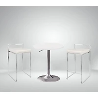 Tabouret de bar sans dossier Salem – Design élégant avec pieds chromés et revêtement en PU, ajout moderne et élégant à n'importe quelle cuisine ou bar