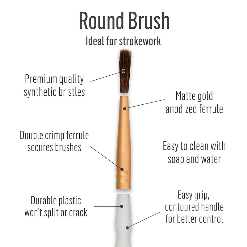 Plaid 10 Piece Detail Brush Set, 10 piece detail paint brush set