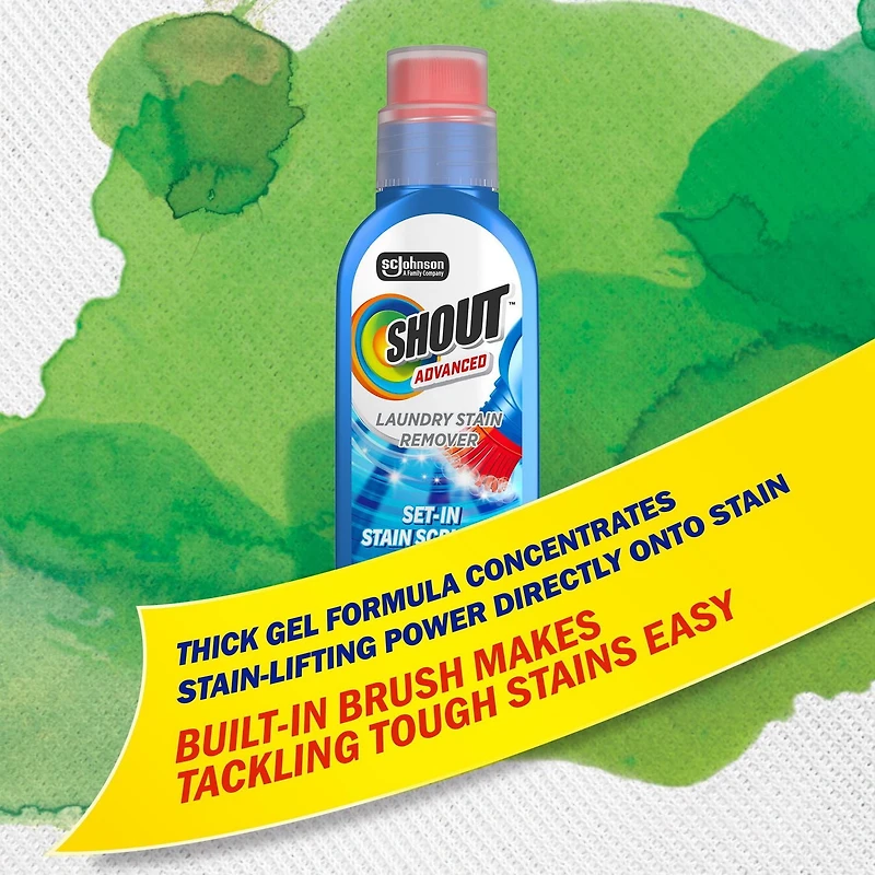 Shout® Stain Remover, Advanced Set-In Stain Scrubber Brush