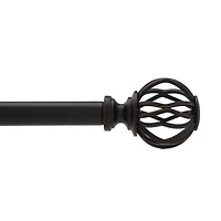 Home Trends Lattice 3/4" Rod 36"-66" Black