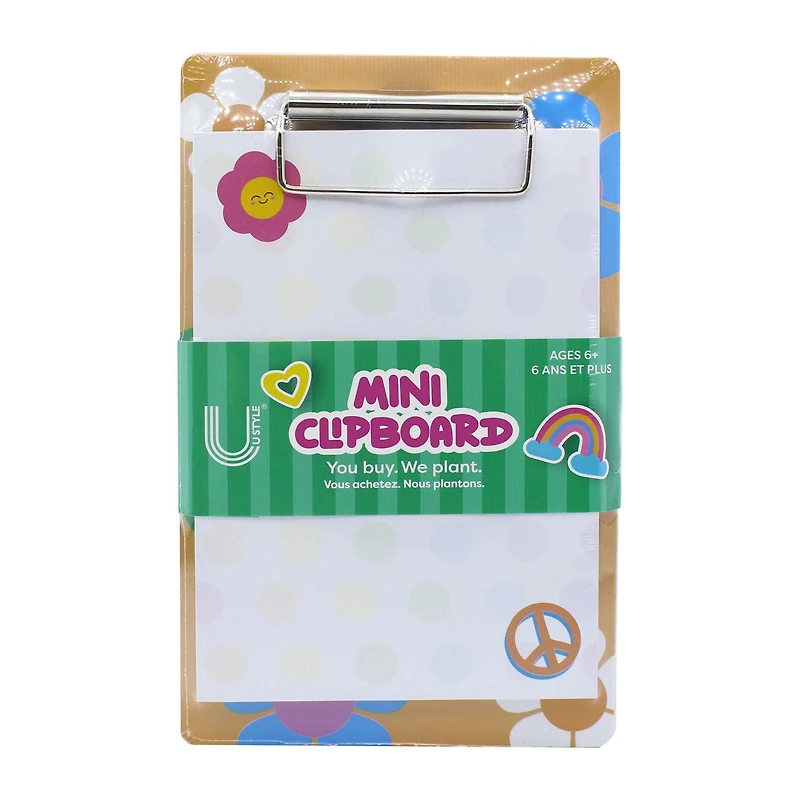 U Style Mini Porte-bloc avec Bloc-notes, 40 Feuilles, Marguerite