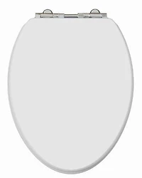 Siège de toilette allongé 2-en-1 TinyHiney à charnière chromée avec couvercle qui ferme délicatement pour enfants et adultes de TopSeat