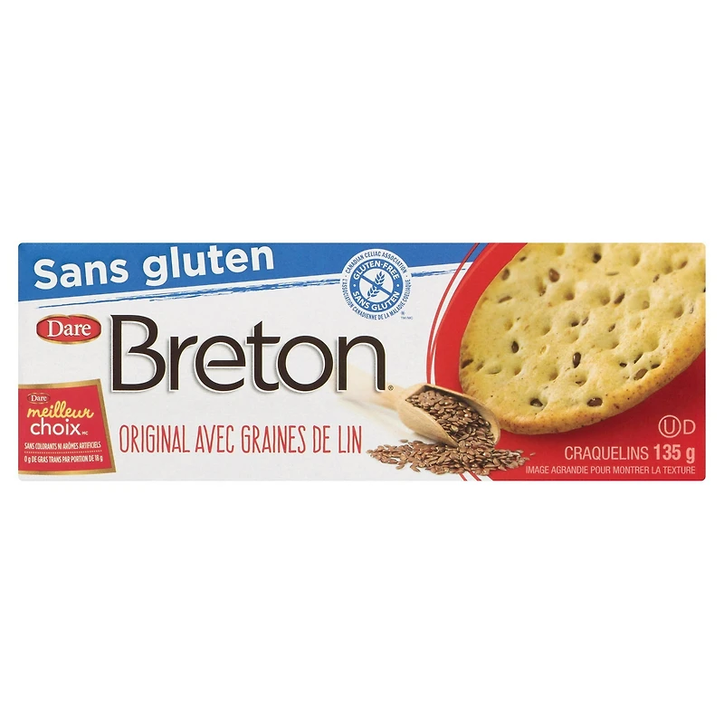 Breton sans gluten original avec graines de lin, Dare 135g