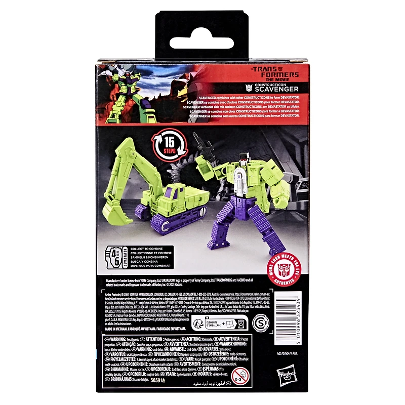 Transformers The Transformers: The Movie Constructicon Scavenger 4.5 Inch Action Figure, 8+