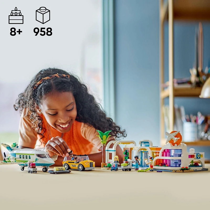 LEGO Friends L’aéroport et l’avion de Heartlake City 42656 Ensemble de construction (958 pièces)