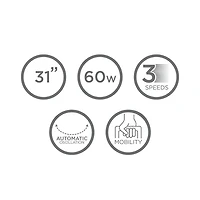 WESTINGHOUSE 31" VENTILATEUR VERTICAL OSCILLANT