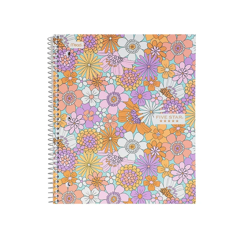 Carnet De Notes Rétro à 3 Sujets Five Star, Motif Floral, 240 Pages