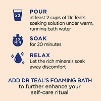 Dr Teal's Solution de trempage au sel d'Epsom pur, Éclat et rayonnement avec vitamine C et huiles essentielles d'agrumes, 1.36 kg