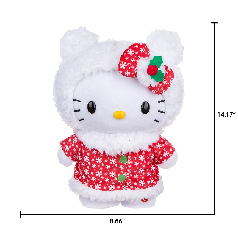 Christmas Small Side Stepper Hello Kitty in Red Snowflake Dress Off Price Sanrio 8.66 in x 6.29 in x 14.17 in 1.17 lb