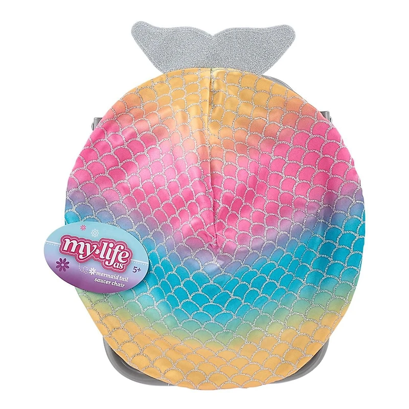My Life As Chaise soucoupe en peluche pour poupées de 18 pouces, queue de sirène