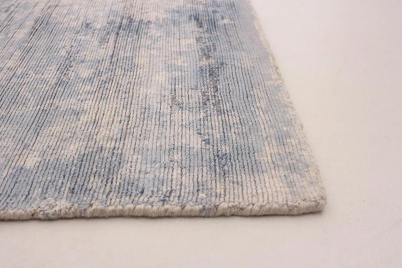 ECARPETGALLERY 4'8" x 6'10" Transitional Galleria Hand-knotted Area Rug for Living Room, Dining Room and Bedroom in Blue