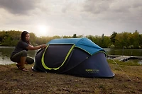 Coleman 2-Person Dark Room Pop-Up Camping Tent, Blue