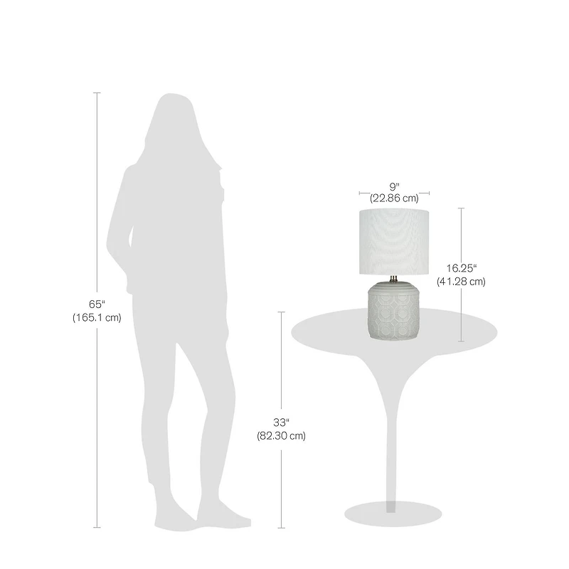 hometrends Light Green Glaze Ceramic Table Lamp