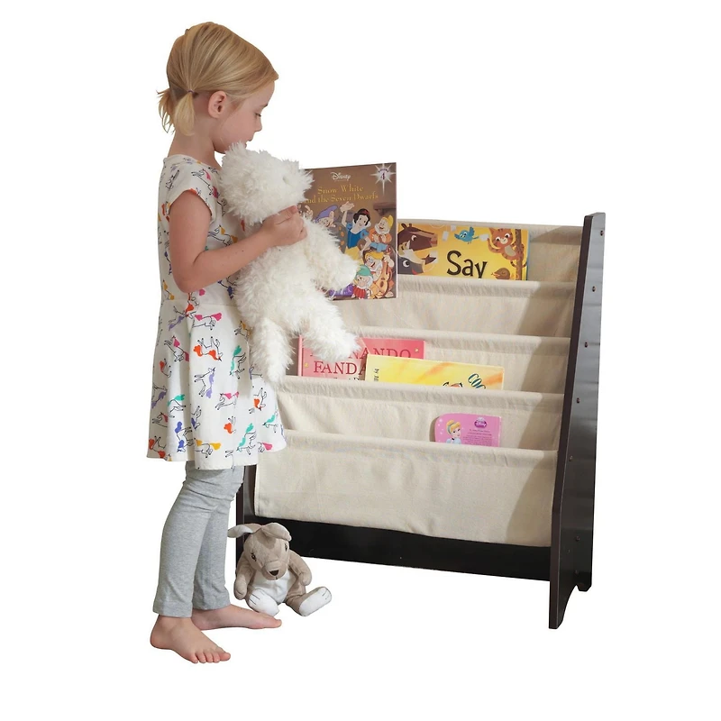KidKraft Sling Bookshelf - Natural & Espresso