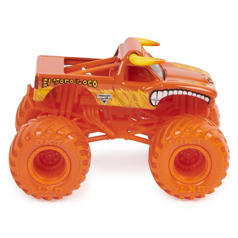 Monster Jam, Monster truck El Toro Loco officiel, véhicule en métal moulé, échelle 1:64, jouets pour garçons à partir de 3 ans