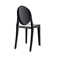 Heavenly Collection Black Plastic Armless Chair