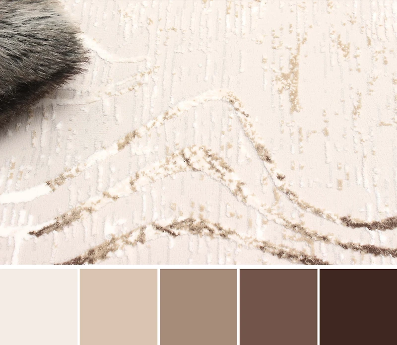 ECARPET Tapis Contemporain/Moderne Echo pour Salon, Chambre, Salle A Manger, Entrée, Couloir et Plus Encore.