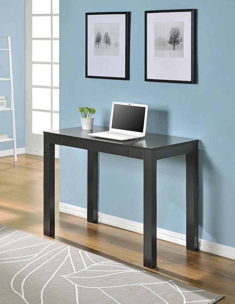 Parsons Computer Desk with Drawer, Espresso