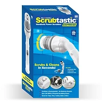 Bell + Howell Scrubtastic Express White Rechargeable Handheld Power Scrubber – Cordless Bathroom Cleaner