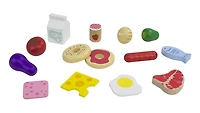 Ensemble d'aliments de jeu en bois