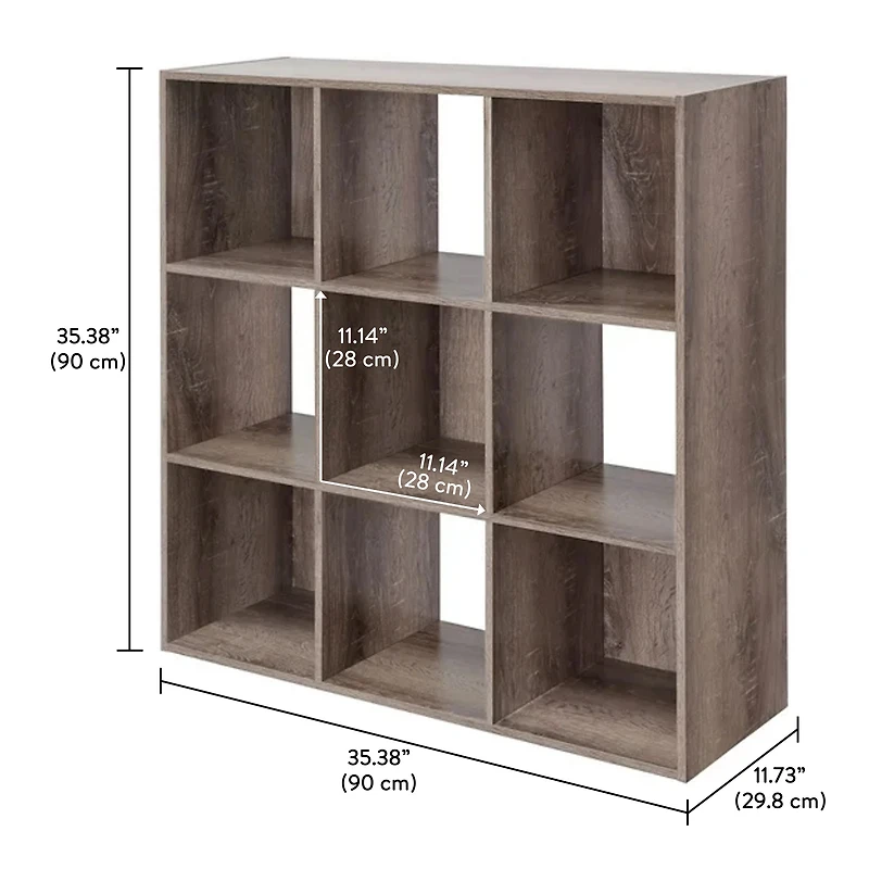 Mainstays 9-Cube Organizer, Rustic Brown